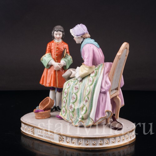 Фарфоровая статуэтка Выговор, Porcelaine de Paris, Франция, кон. 19 - нач. 20 вв.