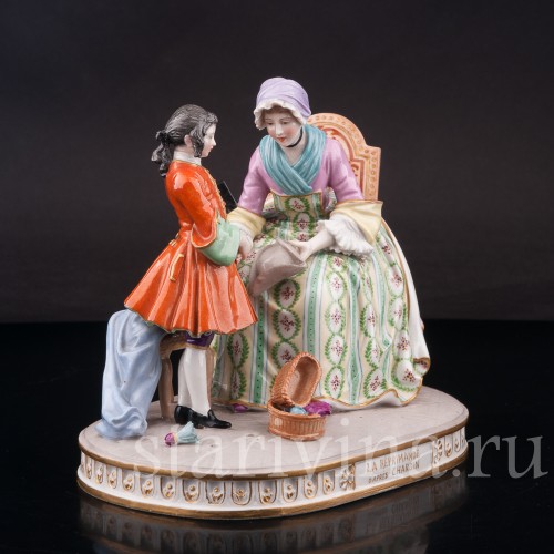 Фарфоровая статуэтка Выговор, Porcelaine de Paris, Франция, кон. 19 - нач. 20 вв.