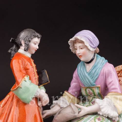 Фарфоровая статуэтка Выговор, Porcelaine de Paris, Франция, кон. 19 - нач. 20 вв.