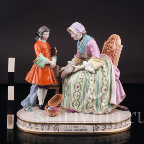Фарфоровая статуэтка Выговор, Porcelaine de Paris, Франция, кон. 19 - нач. 20 вв.