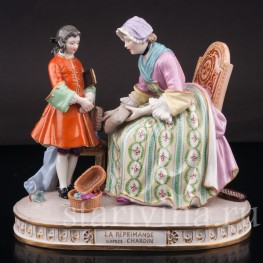 Фарфоровая статуэтка Выговор, Porcelaine de Paris, Франция, кон. 19 - нач. 20 вв.
