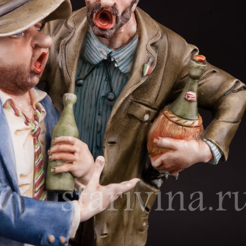 Статуэтка из фарфора Два приятеля, IPA Capodimonte, Италия, вт. пол. 20 в.