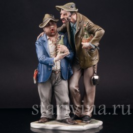 Статуэтка из фарфора Два приятеля, IPA Capodimonte, Италия, вт. пол. 20 в.