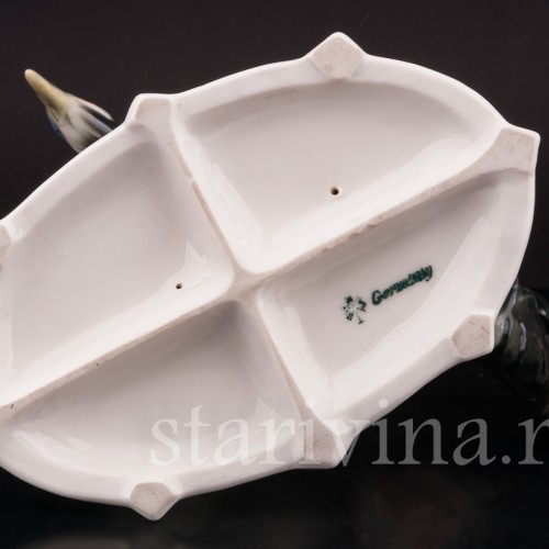 Фарфоровая фигурка птиц Два журавля, Karl Ens, Германия, 1920-30 гг.