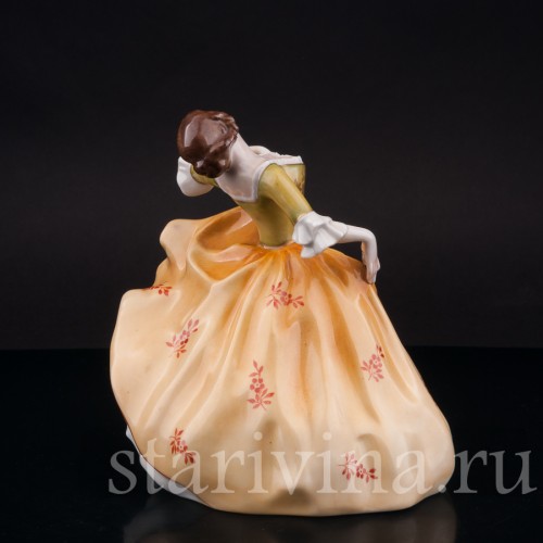 Фарфоровая статуэтка девушки Дама на балу, Rosenthal, Германия, 1946 г.