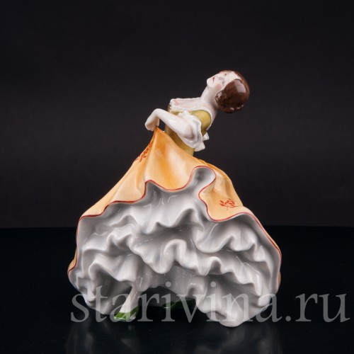 Фарфоровая статуэтка девушки Дама на балу, Rosenthal, Германия, 1946 г.