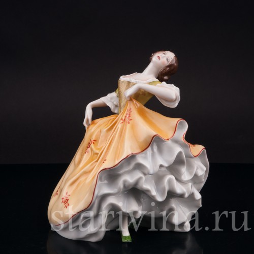 Фарфоровая статуэтка девушки Дама на балу, Rosenthal, Германия, 1946 г.