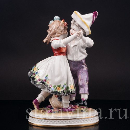 Фарфоровая статуэтка Танцующие дети, Volkstedt, Германия, кон. 19 в.