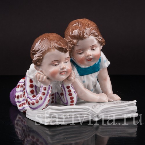 Дети с книжкой, Heubach, Германия, нач. 20 в