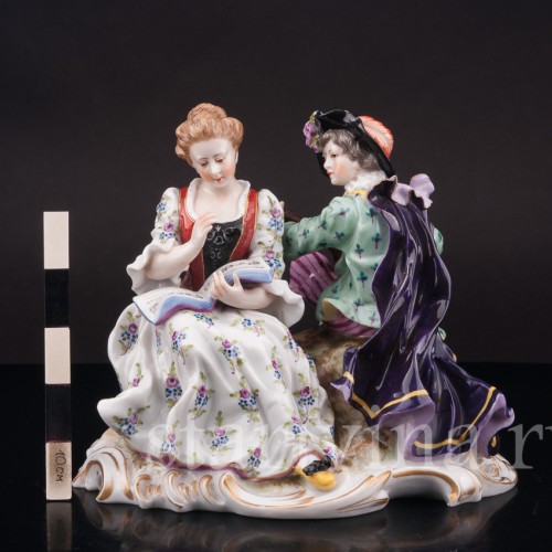 Фарфоровая статуэтка Романтический дуэт, Richard Eckert & Co, Германия, 1908-1912 гг.