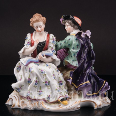 Фарфоровая статуэтка Романтический дуэт, Richard Eckert & Co, Германия, 1908-1912 гг.