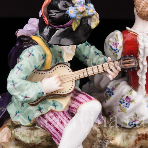 Фарфоровая статуэтка Романтический дуэт, Richard Eckert & Co, Германия, 1908-1912 гг.