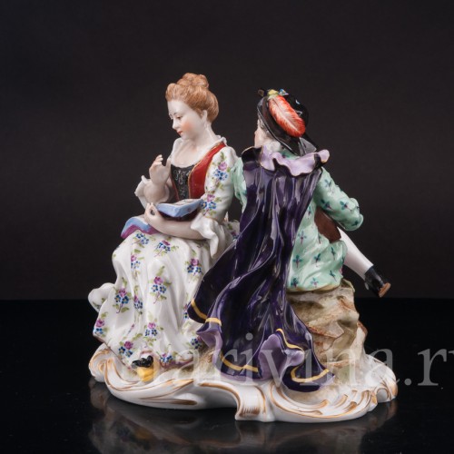 Фарфоровая статуэтка Романтический дуэт, Richard Eckert & Co, Германия, 1908-1912 гг.