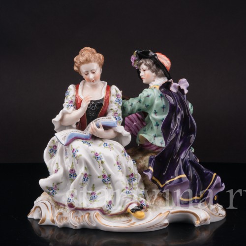 Фарфоровая статуэтка Романтический дуэт, Richard Eckert & Co, Германия, 1908-1912 гг.