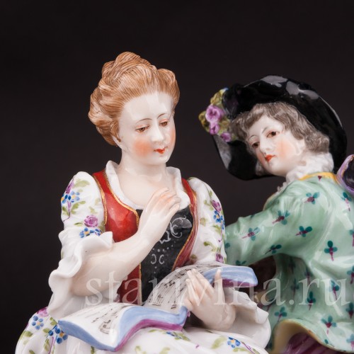 Фарфоровая статуэтка Романтический дуэт, Richard Eckert & Co, Германия, 1908-1912 гг.