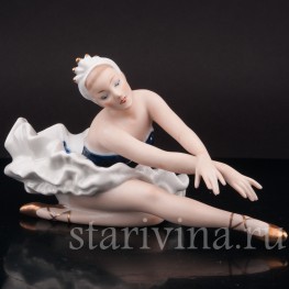 Фарфоровая статуэтка балерины Балерина Лебедь, Wallendorf, Германия, вт. пол. 20 в.