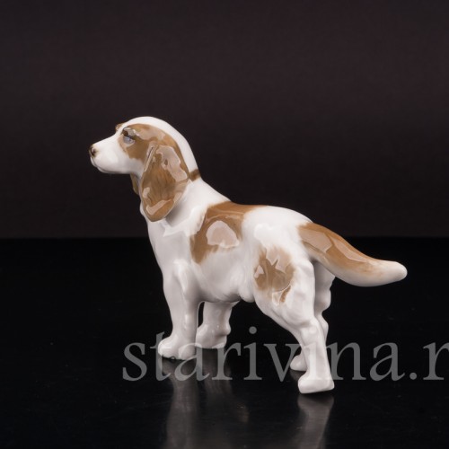 Фарфоровая фигурка собаки Спаниель, миниатюра, Hutschenreuther, Германия, вт. пол. 20 в.