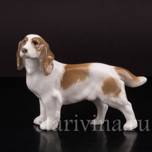 Фарфоровая фигурка собаки Спаниель, миниатюра, Hutschenreuther, Германия, вт. пол. 20 в.