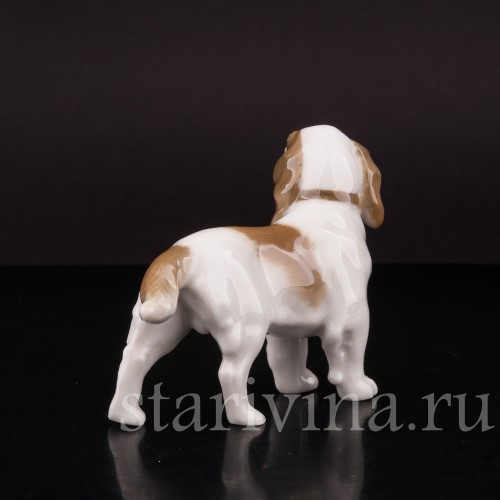Фарфоровая фигурка собаки Спаниель, миниатюра, Hutschenreuther, Германия, вт. пол. 20 в.