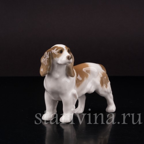 Фарфоровая фигурка собаки Спаниель, миниатюра, Hutschenreuther, Германия, вт. пол. 20 в.