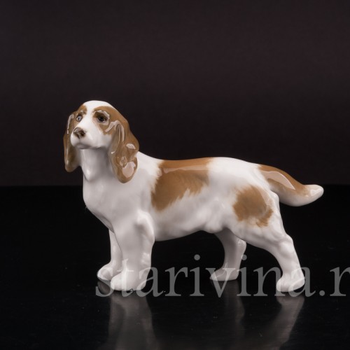 Фарфоровая фигурка собаки Спаниель, миниатюра, Hutschenreuther, Германия, вт. пол. 20 в.