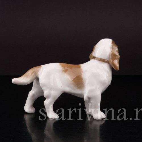 Фарфоровая фигурка собаки Спаниель, миниатюра, Hutschenreuther, Германия, вт. пол. 20 в.