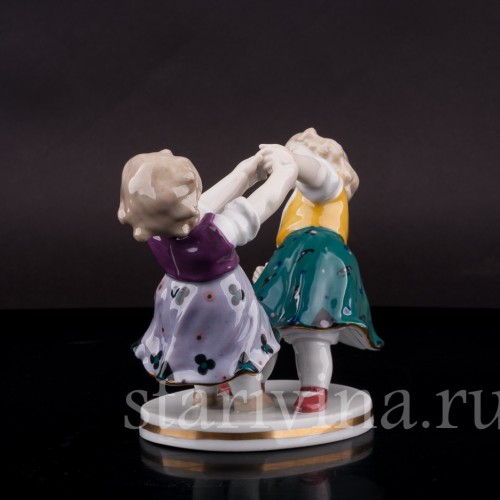 Фигурка из фарфора Играющие девочки, Karl Ens, Германия, 1920-30 гг.