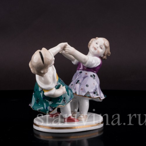Фигурка из фарфора Играющие девочки, Karl Ens, Германия, 1920-30 гг.