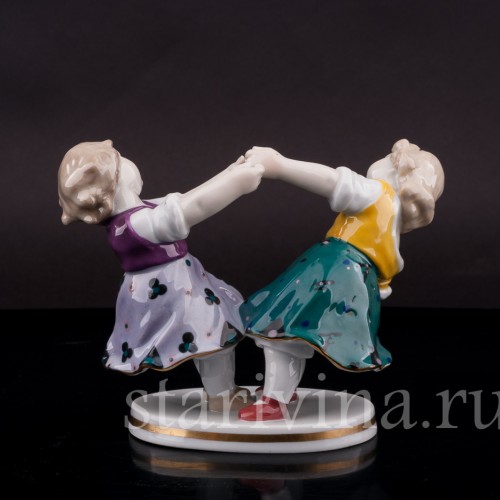Фигурка из фарфора Играющие девочки, Karl Ens, Германия, 1920-30 гг.