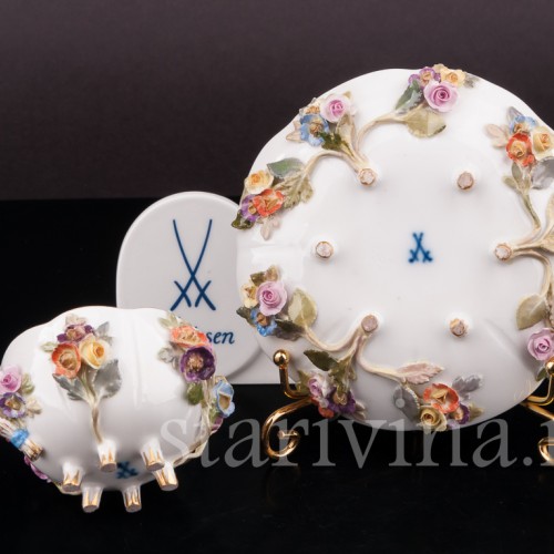 Кофейная пара Цветочные мотивы, Meissen, Германия, вт. пол. 19 в.