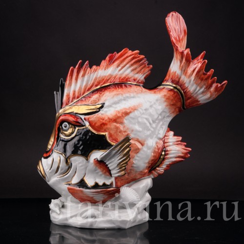 Фарфоровая статуэтка Коралловая рыба, Manifattura Porcellane Artistiche, Италия, вт. пол. 20 в.