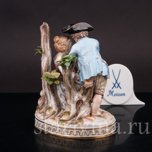 Фарфоровая статуэтка Урок игры на флейте, Meissen, Германия, сер. 19 - нач. 20 вв.