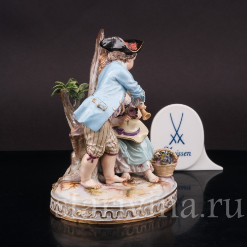 Фарфоровая статуэтка Урок игры на флейте, Meissen, Германия, сер. 19 - нач. 20 вв.