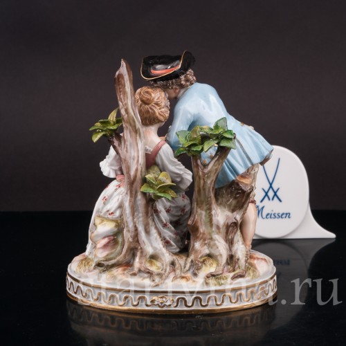 Фарфоровая статуэтка Урок игры на флейте, Meissen, Германия, сер. 19 - нач. 20 вв.