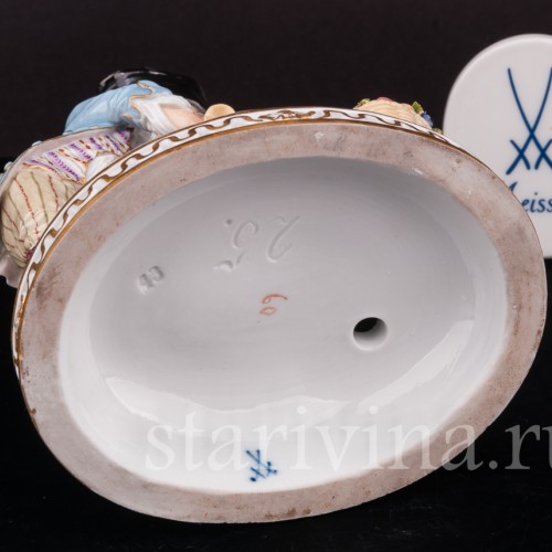 Фарфоровая статуэтка Урок игры на флейте, Meissen, Германия, сер. 19 - нач. 20 вв.