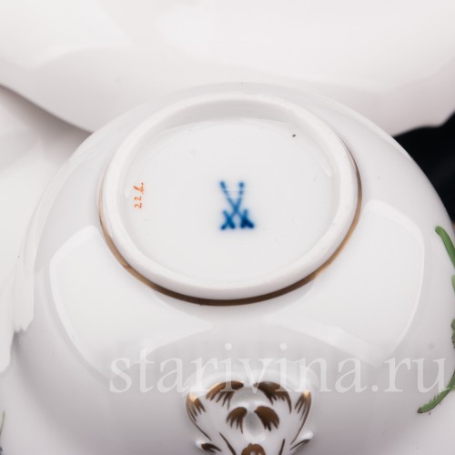 Чайное трио Весенний мак, Meissen, Германия, сер. 20 в.