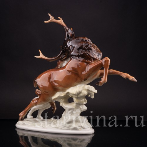 Композиция из фарфора Охота на оленя, Hutschenreuther, Германия, 1970 гг.
