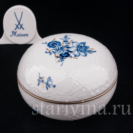 Фарфоровая шкатулка Букет с мухой, Meissen, Германия, 1978 г.