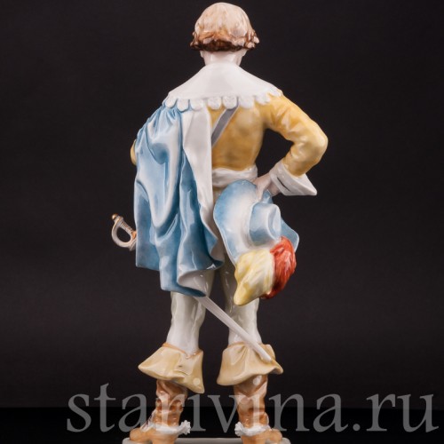 Фарфоровая статуэтка Кавалер с трубкой, Hutschenreuther, Германия, 1970е гг.