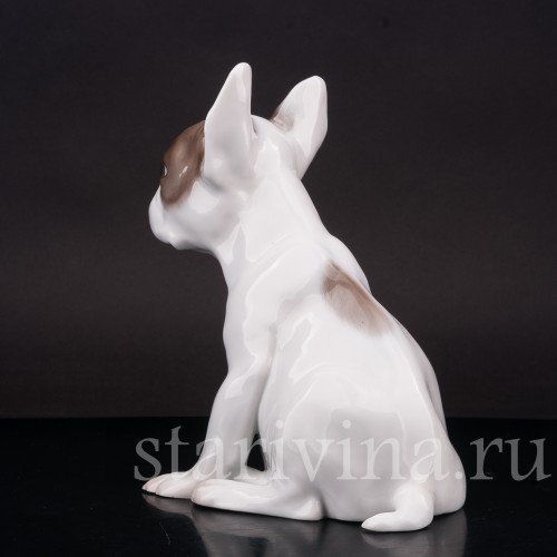 Фарфоровая статуэтка собаки Щенок французского бульдога, Rosenthal, Германия, 1923-24 гг.