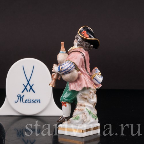 Фигурка из фарфора Мальчик с волынкой, Meissen, Германия, 1961 г.