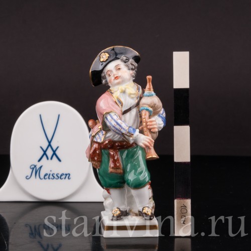 Фигурка из фарфора Мальчик с волынкой, Meissen, Германия, 1961 г.