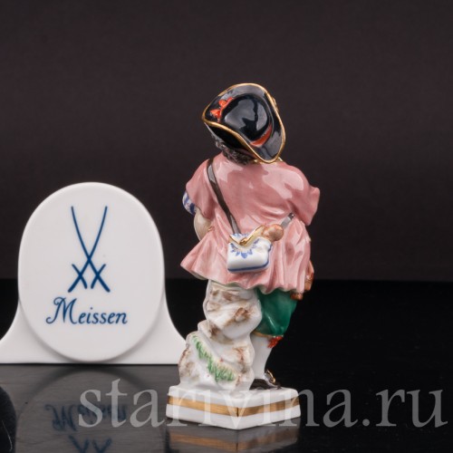 Фигурка из фарфора Мальчик с волынкой, Meissen, Германия, 1961 г.