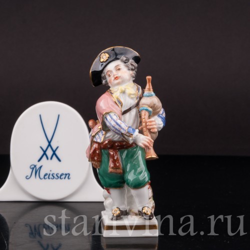 Фигурка из фарфора Мальчик с волынкой, Meissen, Германия, 1961 г.