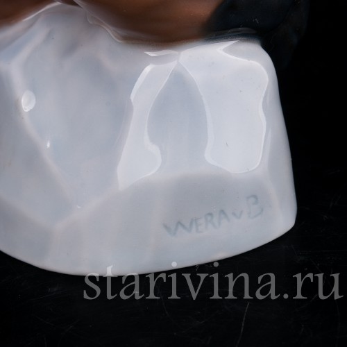 Фигурка птиц из фарфора Два птенца, Heubach, Германия, нач. 20 века.