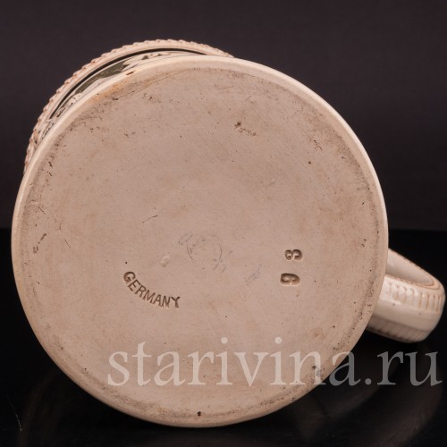 Старинная пивная кружка Трактирщик, 1 л, Reinhold Hanke, Германия, 1901 г.