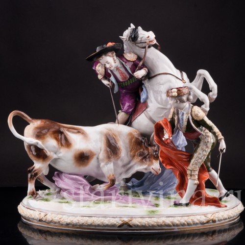 Композиция из фарфора Коррида, Volkstedt, Германия, 1894-1908 гг.