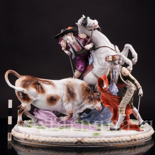 Композиция из фарфора Коррида, Volkstedt, Германия, 1894-1908 гг.