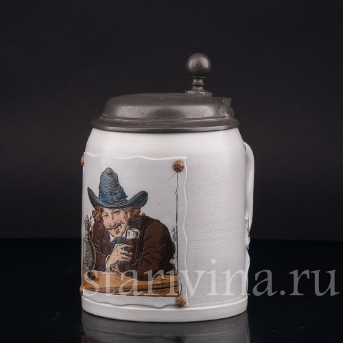Старинная пивная кружка Художник, 1/2 л, Villeroy & Boch, Германия, 1910 г.