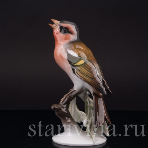 Фарфоровая статуэтка птицы Зяблик, Rosenthal, Германия, 1950 гг.